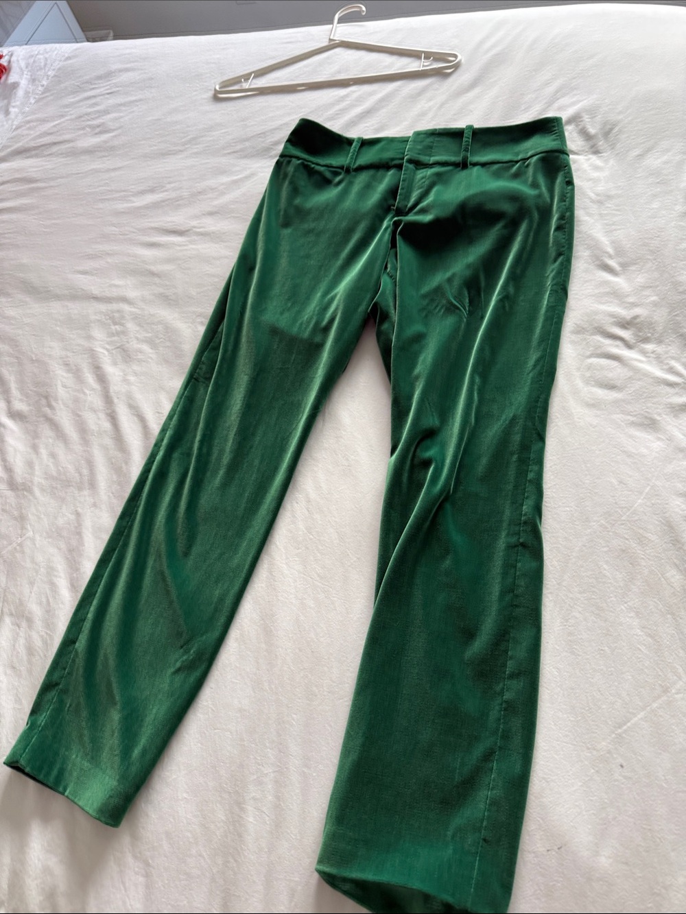 Alice + Olivia Emerald Green Straight-Leg Pants